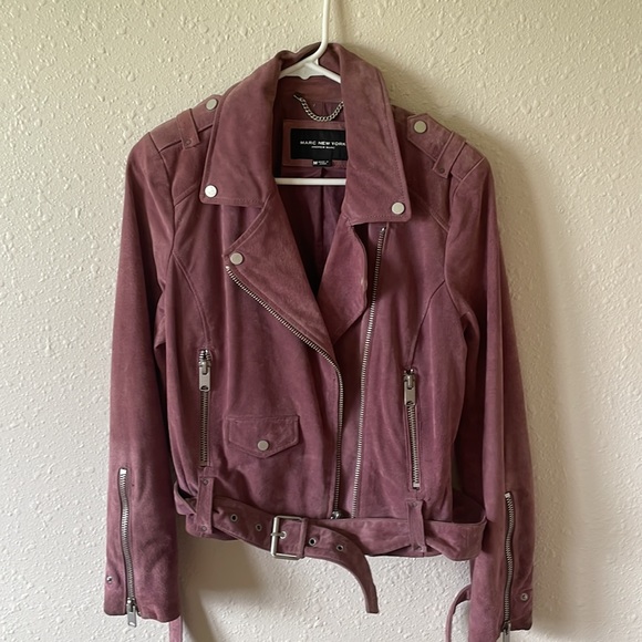 Andrew Marc New York Sabrina Suede Moto Jacket - Picture 6 of 12